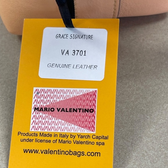 VALENTINO BY MARIO VALENTINO Grace Logo Leather Shoulder Bag - Peach Blush - NWT - Picture 10 of 10